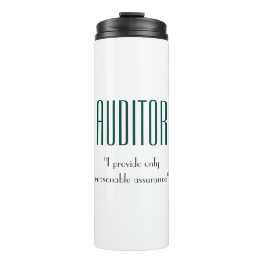 "Auditor: Ik verstrek alleen redelijke zekerheid" Thermosbeker (Voorkant)