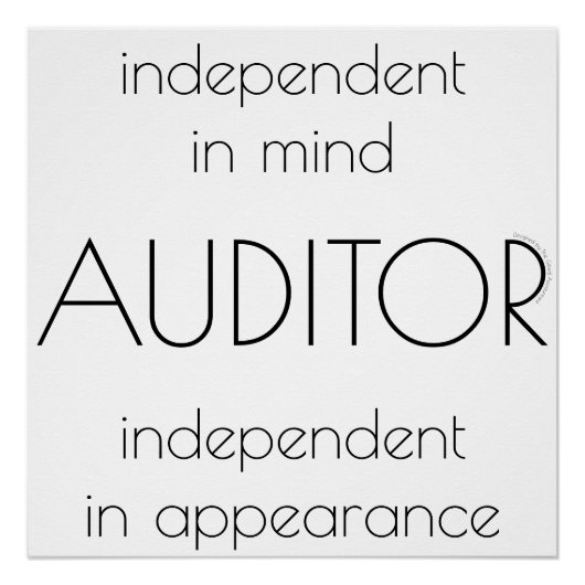 "Auditor: Independent in Mind & Vormgeving" Poster (Voorkant)