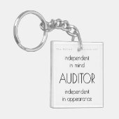 "Auditor: Independent in Mind & Vormgeving" Sleutelhanger (Voorkant Links)