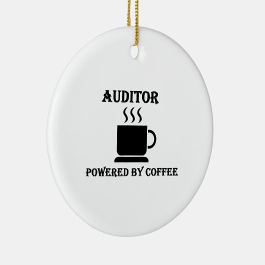 "Auditor" Powered by Coffee Keramisch Ornament (Rechts)