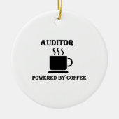 "Auditor" Powered by Coffee Keramisch Ornament (Voorkant)