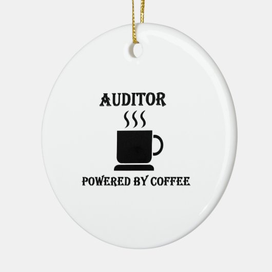 "Auditor" Powered by Coffee Keramisch Ornament (Links)