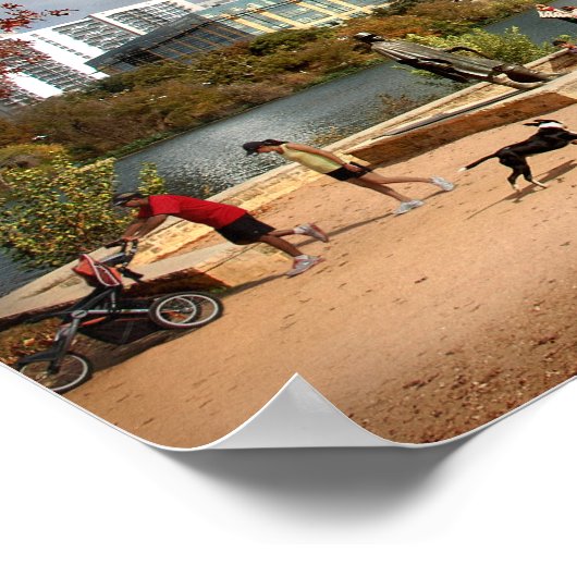 Auditorium Shores Downtown Austin Texas Herfst 4 Poster (Hoek)