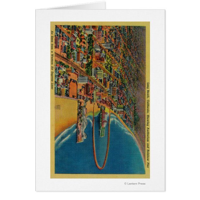 Auditorium, strand en regenboogpier (Voorkant)