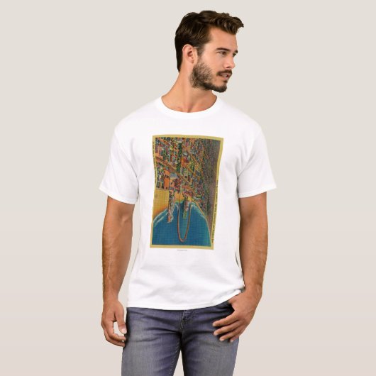 Auditorium, strand en regenboogpier t-shirt (Voorkant volledig)