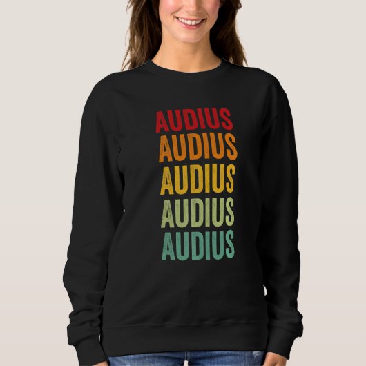 Audius Crypto Regenboogtekst Trui (Voorkant)