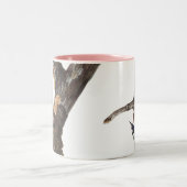 Audobon roodborst Nuthatch Tweekleurige Koffiemok (Center)