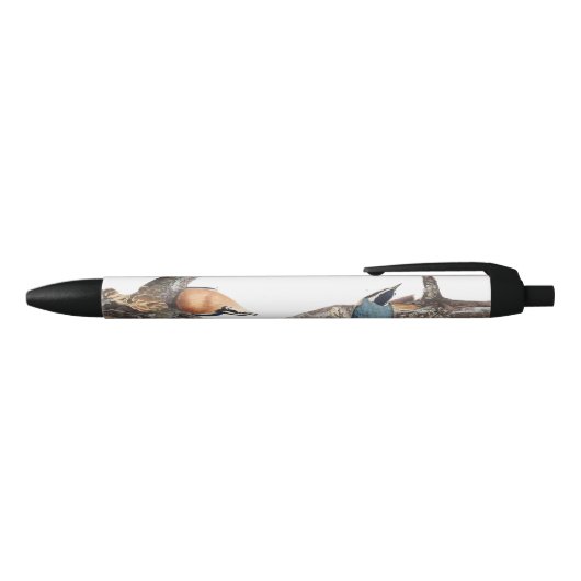 Audobon roodborst Nuthatch Zwarte Inkt Pen (Bovenkant)