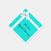 Audrey Blauw & Wit Elegant Glam Diamond Bow Chic Servet (Hoek)