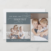 AUDREY Blue Schattigee Kerst Kaart Geboorteaankond (Voorkant)