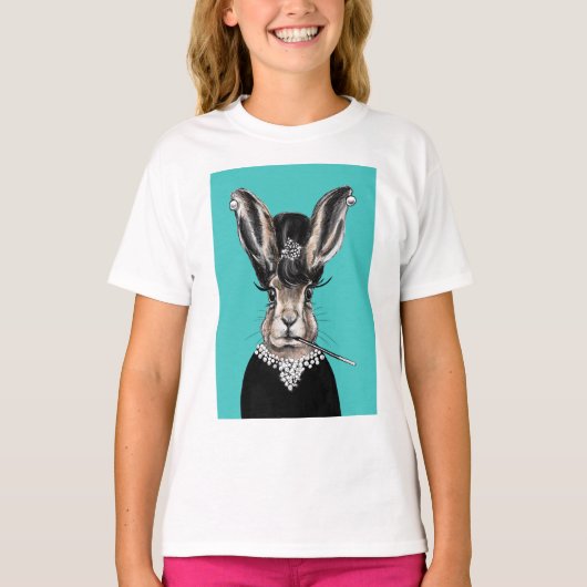 Audrey bunny haas T-shirt (Voorkant)
