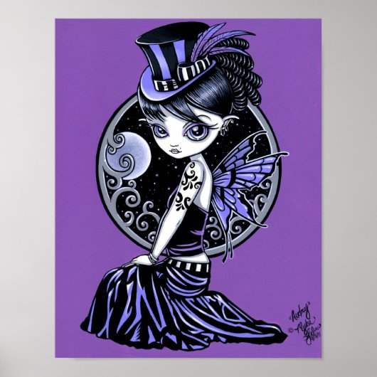 "Audrey" Gothic Victoriaans Fairy Poster (Voorkant)