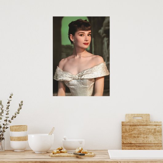 Audrey Hepburn –  Hollywood-icoon Poster (Keuken)