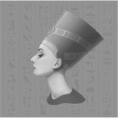 Audrey Hepburn Nefertiti Sticker (Voorkant)