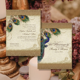 Audrey Jeanne Peacock & Feathers  Damask Kaart