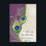 Audrey Jeanne Peacock Veiligheidsbegeleider Paarse Kaart<br><div class="desc">Persoonlijke tentkaart, naamkaart, plaatskaart voor huwelijksrecepties, bruidsfeesten of andere formele evenementen waar zitplaatsen zijn toegewezen. OPMERKING: U moet één kaart tegelijk bestellen, de naam van de gast op die kaart personaliseren, deze in uw winkelmand plaatsen en vervolgens de volgende kaart bestellen. Dit zijn platte kaarten die u moet vouwen wanneer...</div>