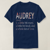 Audrey meisje naam definitie t-shirt (Design voorkant)