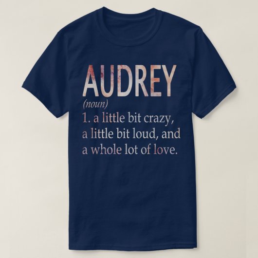 Audrey meisje naam definitie t-shirt (Design voorkant)
