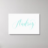 Audrey - moderne kalligrafie naam ontwerp canvas afdruk (Voorkant)