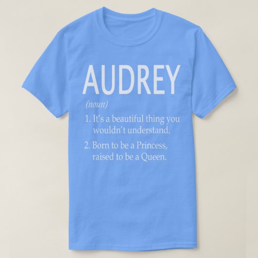 Audrey Naam Gift T-shirt (Design voorkant)