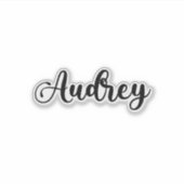 Audrey Name - Handgeschreven kalligrafie Sticker (Voorkant)