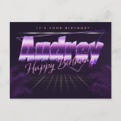 Audrey Name Vorname lila Postkarte Geburtstag Briefkaart (Voorkant)