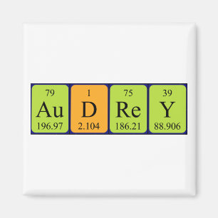Audrey periodieke table name magnet