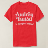 Audrey Tautou is mijn geest dier vervaagd stijl re T-shirt (Design voorkant)