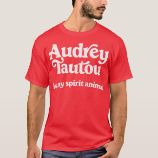 Audrey Tautou is mijn geest dier vervaagd stijl re T-shirt