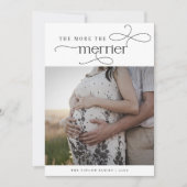 AUDREY Vintage Kerst Zwangerschapsaankondiging Feestdagenkaart (Voorkant)