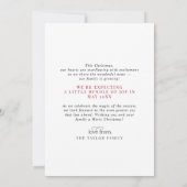 AUDREY Vintage Kerst Zwangerschapsaankondiging Feestdagenkaart (Achterkant)