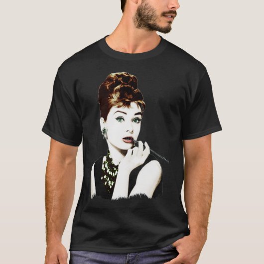 Audry Hepburn T-ShirtAudrey Hepburn - Breakfast At T-shirt (Voorkant)