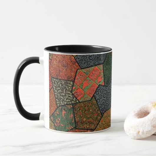 Audsley Vintage Japanse Patchwork Mok (Met donut)