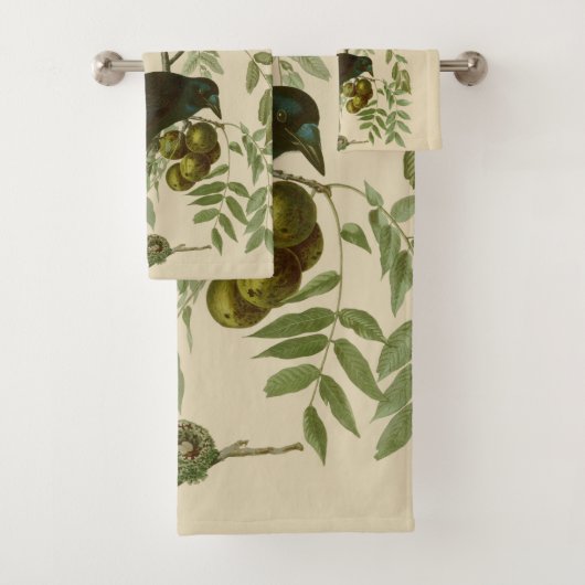 Audubon American Crow Black Bird Bad Handdoek (Insitu)