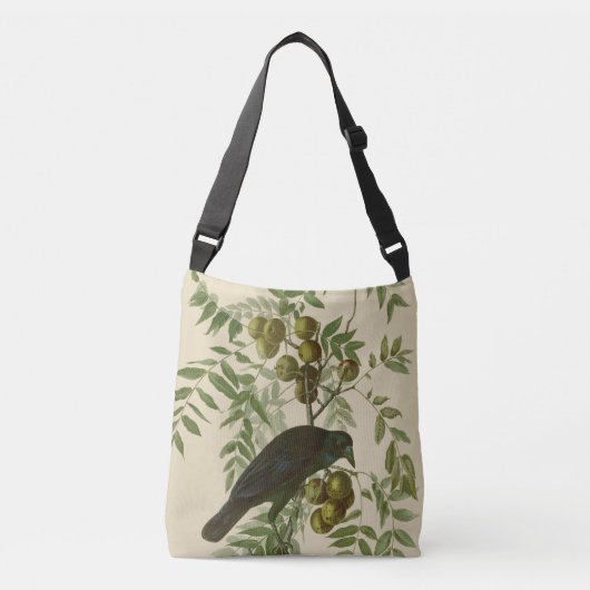 Audubon American Crow Black Bird Crossbody Tas (Voorkant)