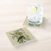 Audubon American Crow Black Bird Glazen Onderzetter (Schuin)