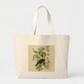 Audubon American Crow Black Bird Grote Tote Bag (Voorkant)