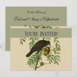 Audubon American Crow Black Bird Kaart