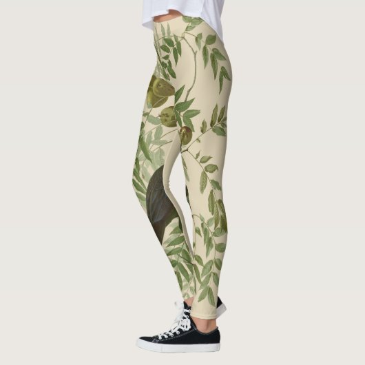 Audubon American Crow Black Bird Leggings (Links)