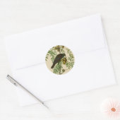 Audubon American Crow Black Bird Ronde Sticker (Envelop)