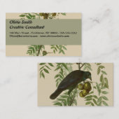 Audubon American Crow Black Bird Visitekaartje (Voorkant / Achterkant)