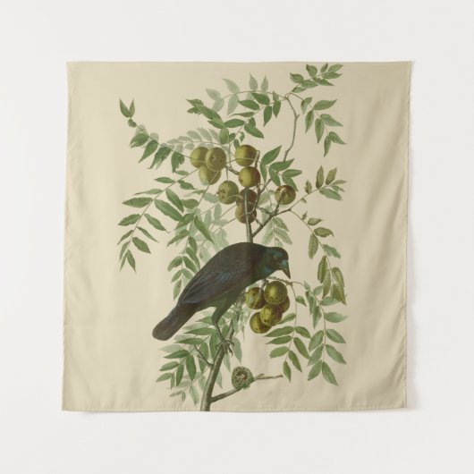 Audubon American Crow Black Bird Wandkleed (Voorkant)