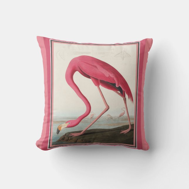 Audubon American Flamingo Kussen (Voorkant)