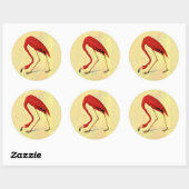 Audubon American Flamingo Painting Ronde Sticker (Vel)