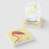 Audubon American Flamingo Painting Stenen Onderzetter (Zijkant)