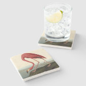 Audubon American Flamingo Stenen Onderzetter (Zijkant)