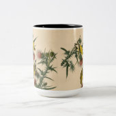  Audubon American Goldfinch Bird Painting Tweekleurige Koffiemok (Center)