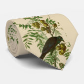 Audubon Amerikaanse Kraai Zwarte Vogel Stropdas (Opgerold)