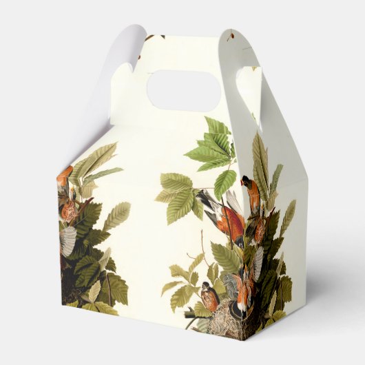 Audubon Amerikaanse Robin Wildlife Bird Illustrati Bedankdoosjes (Achterkant)