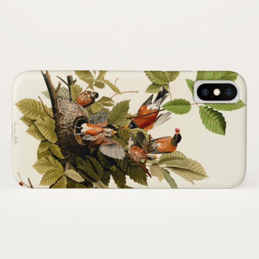 Audubon Amerikaanse Robin Wildlife Bird Illustrati Case-Mate iPhone Case (Achterkant (horizontaal))